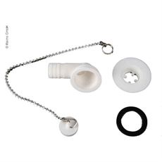 REIMO Tyhjennysliitäntä tulpalla, Ø 23 mm tyhjennystulppa